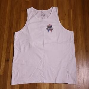 FCK CANCER White PBR style american tank top bro tank 2X